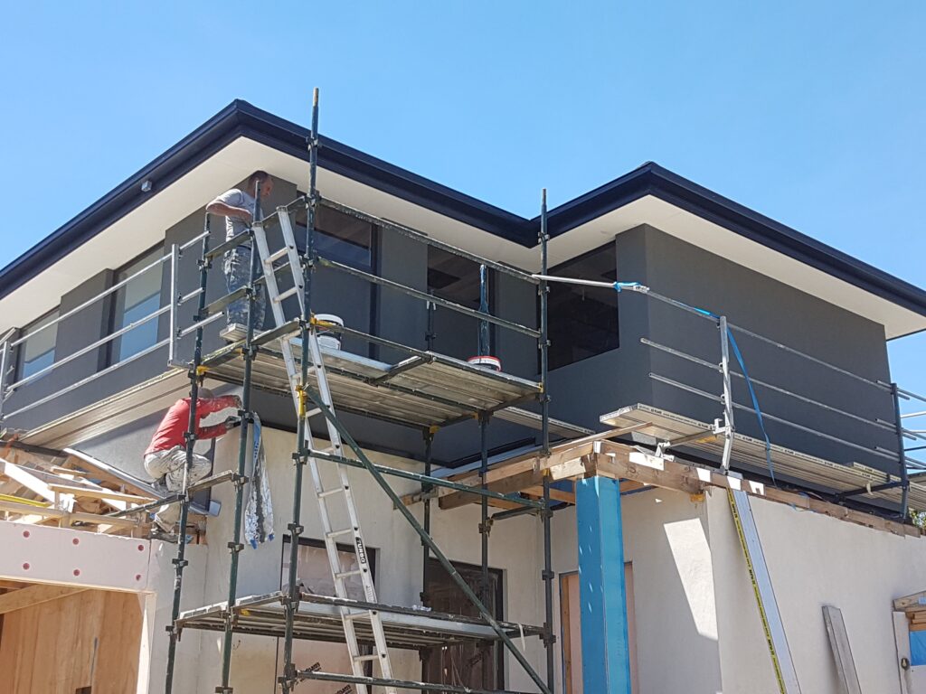 Exterior wall with cement rendering, Melbourne