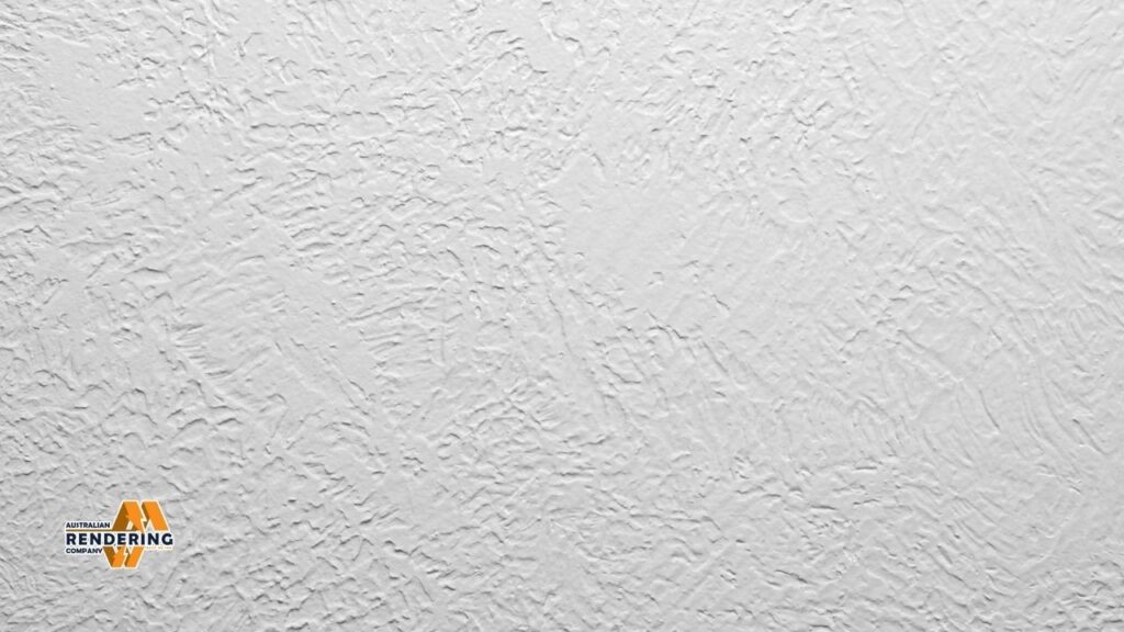 White textured stucco wall finish