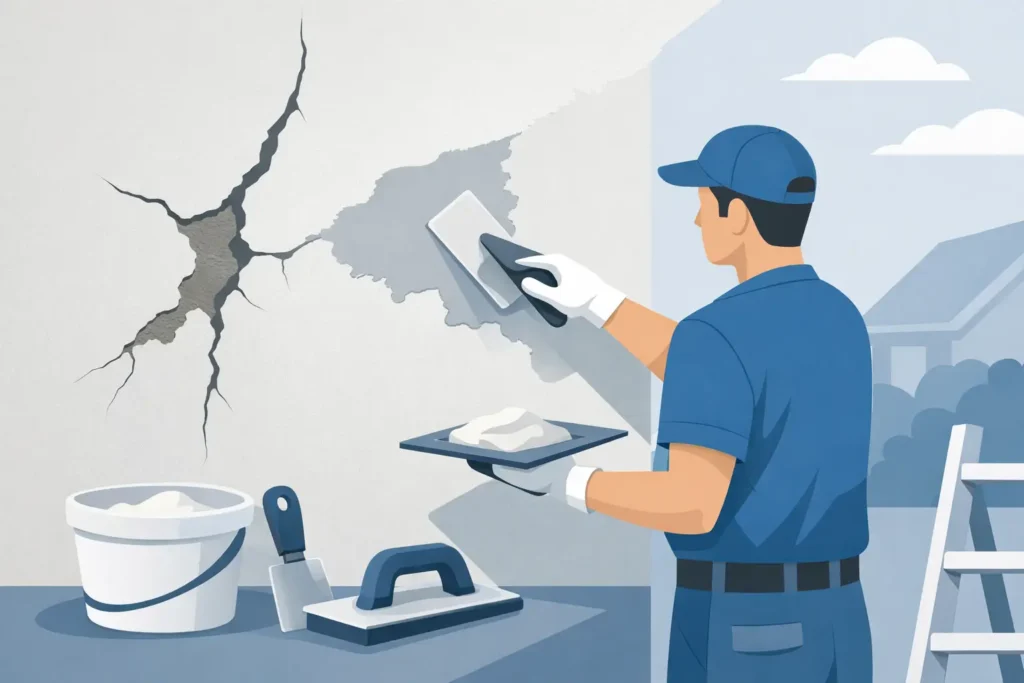 How to Repair Cracked Rendered Walls