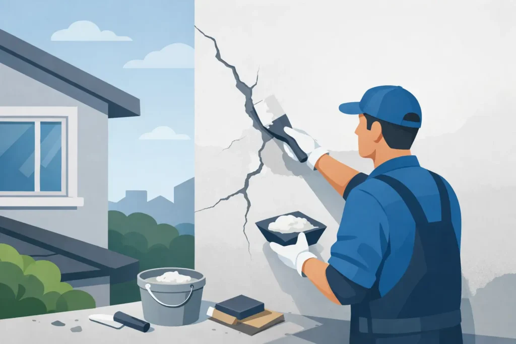 How to Repair Rendered Wall Cracks Properly