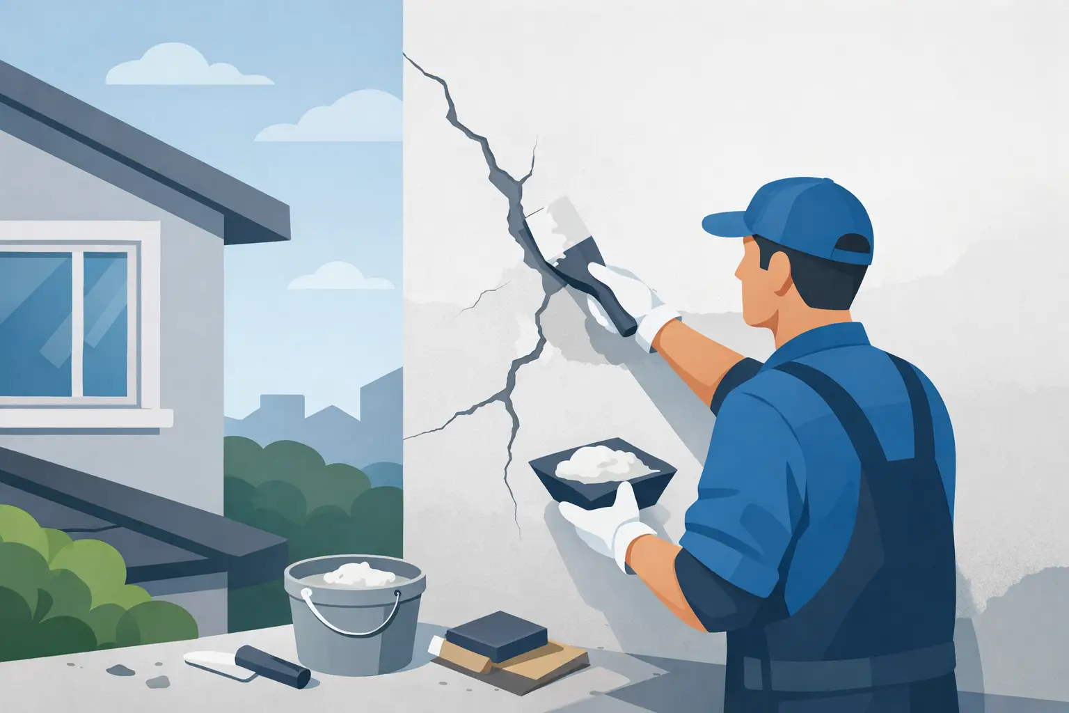 Read more about the article How to Repair Rendered Wall Cracks Properly