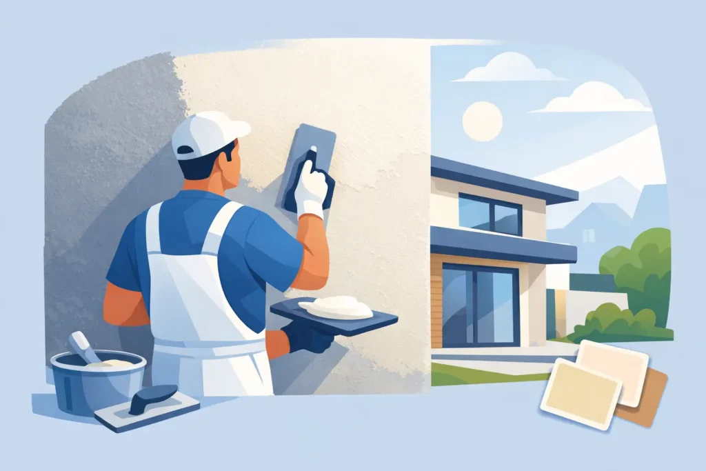Acrylic Rendering Services for Lasting Finish