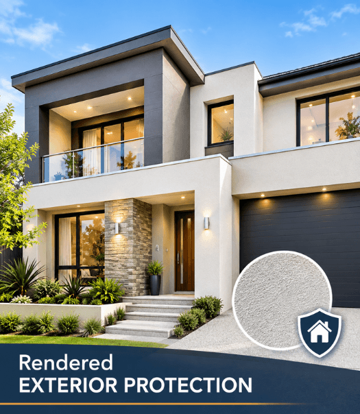 Rendered exterior protection