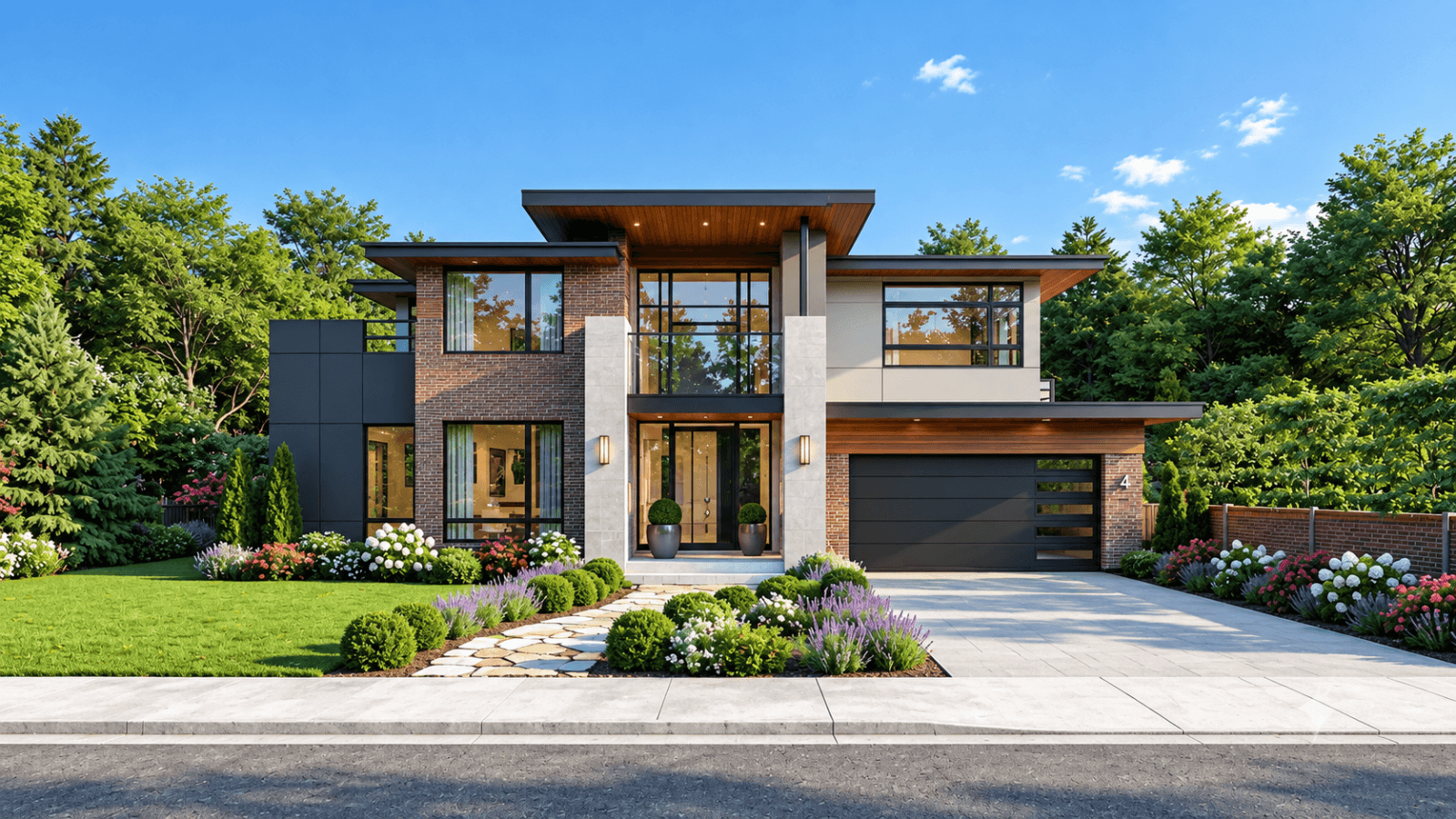 Modern exterior rendering finish