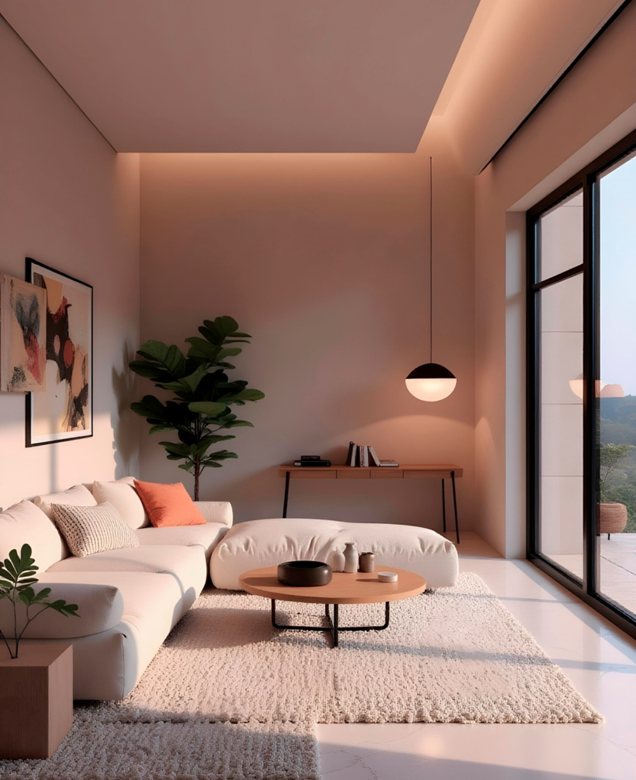 Modern interior rendering design