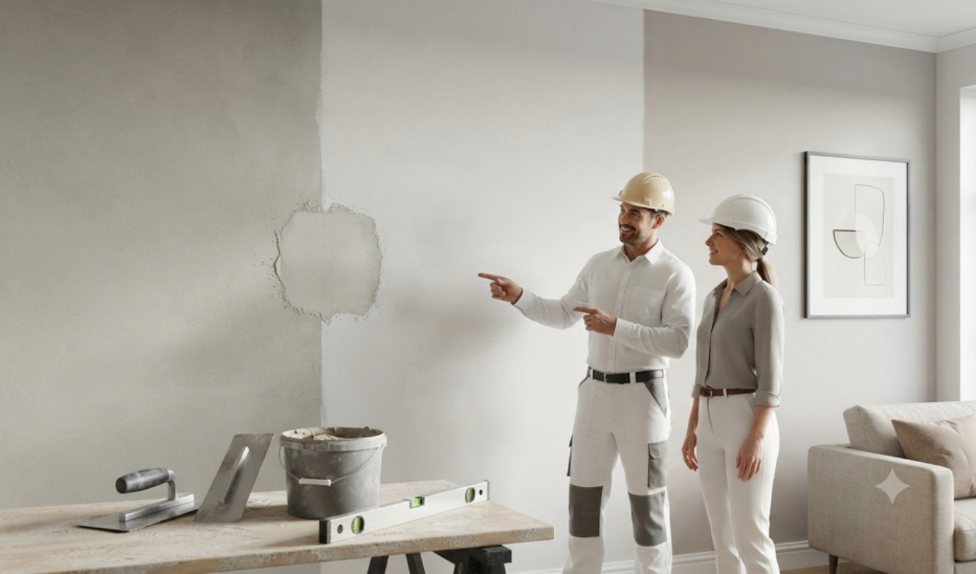 Interior rendering during home renovation project