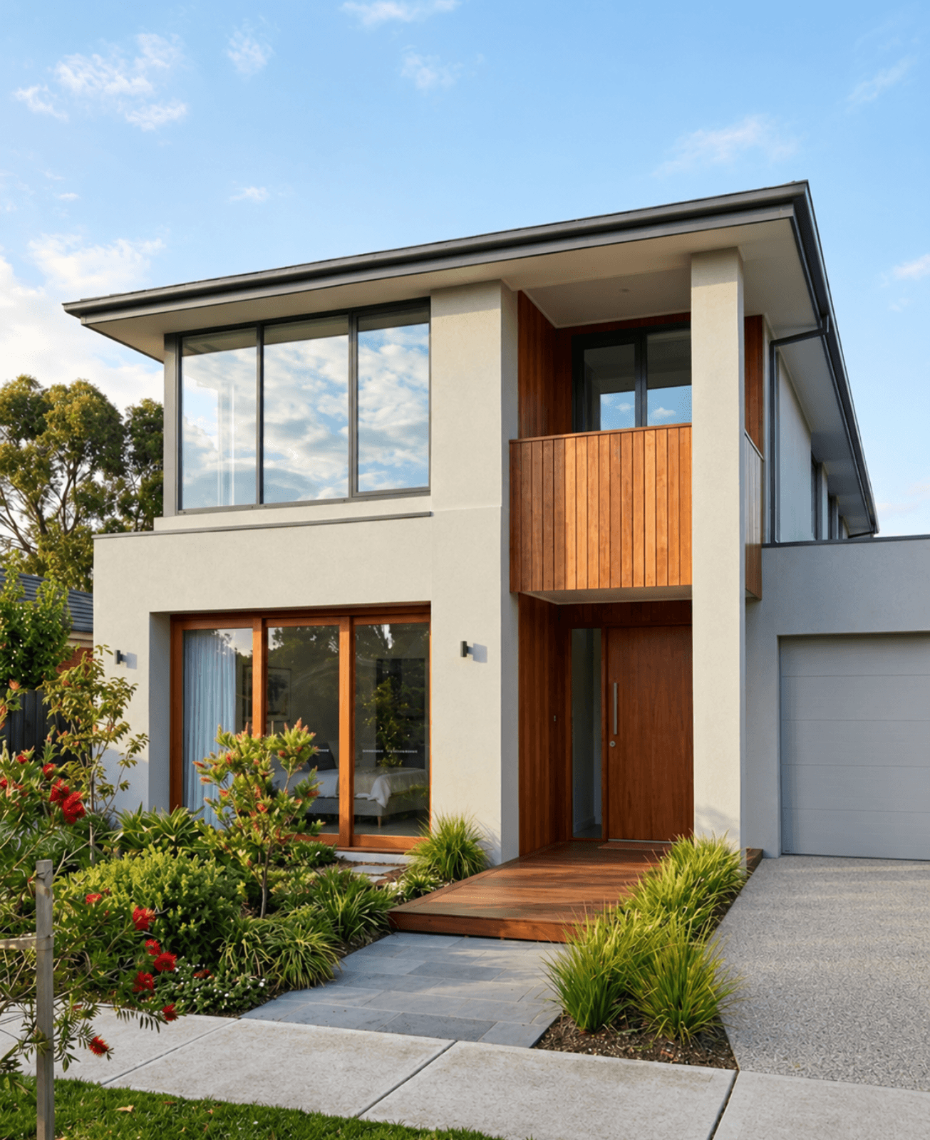 Modern home exterior for rendering quote