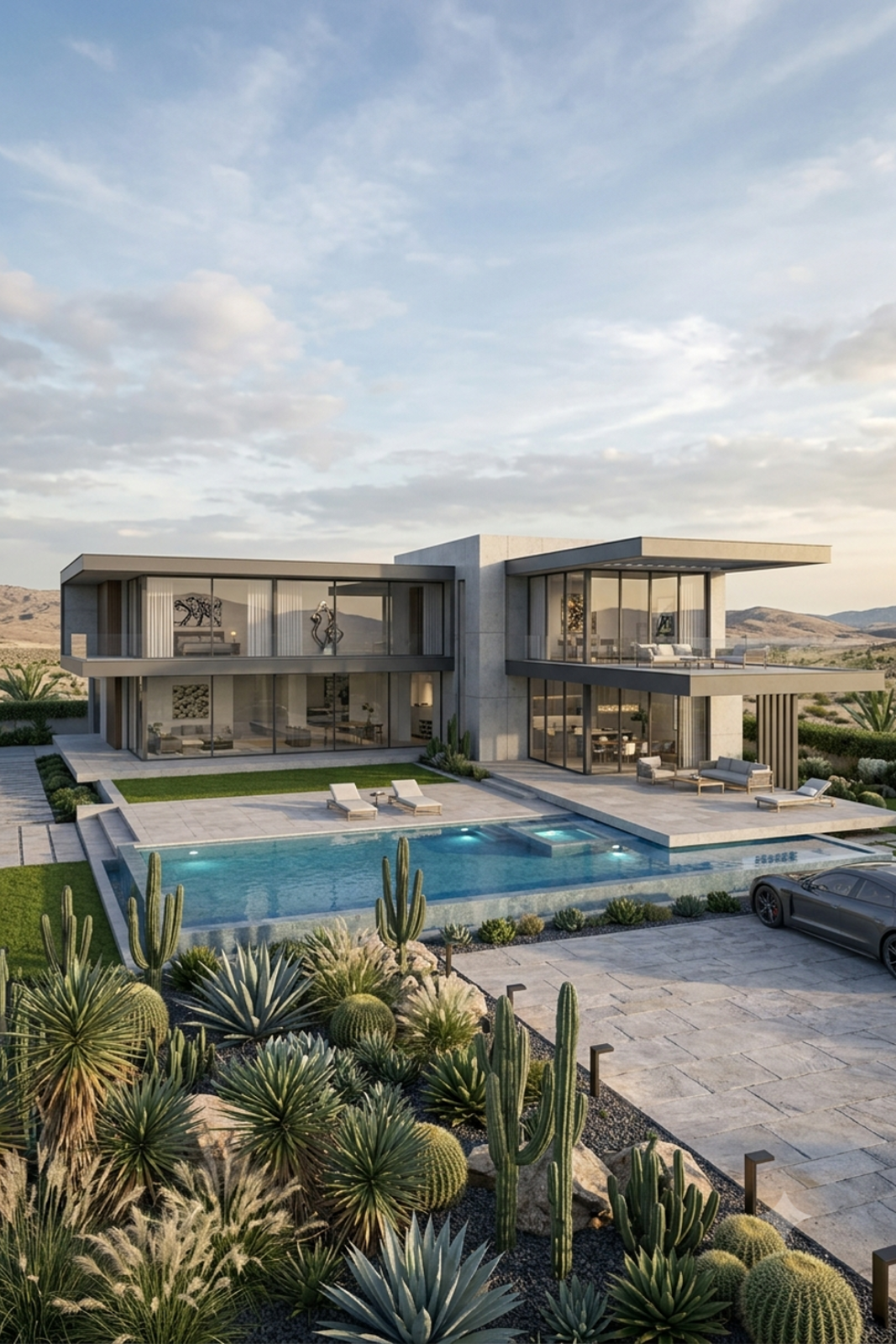 Modern new build house exterior
