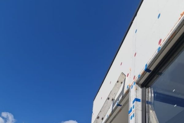 Home exterior with cement rendering